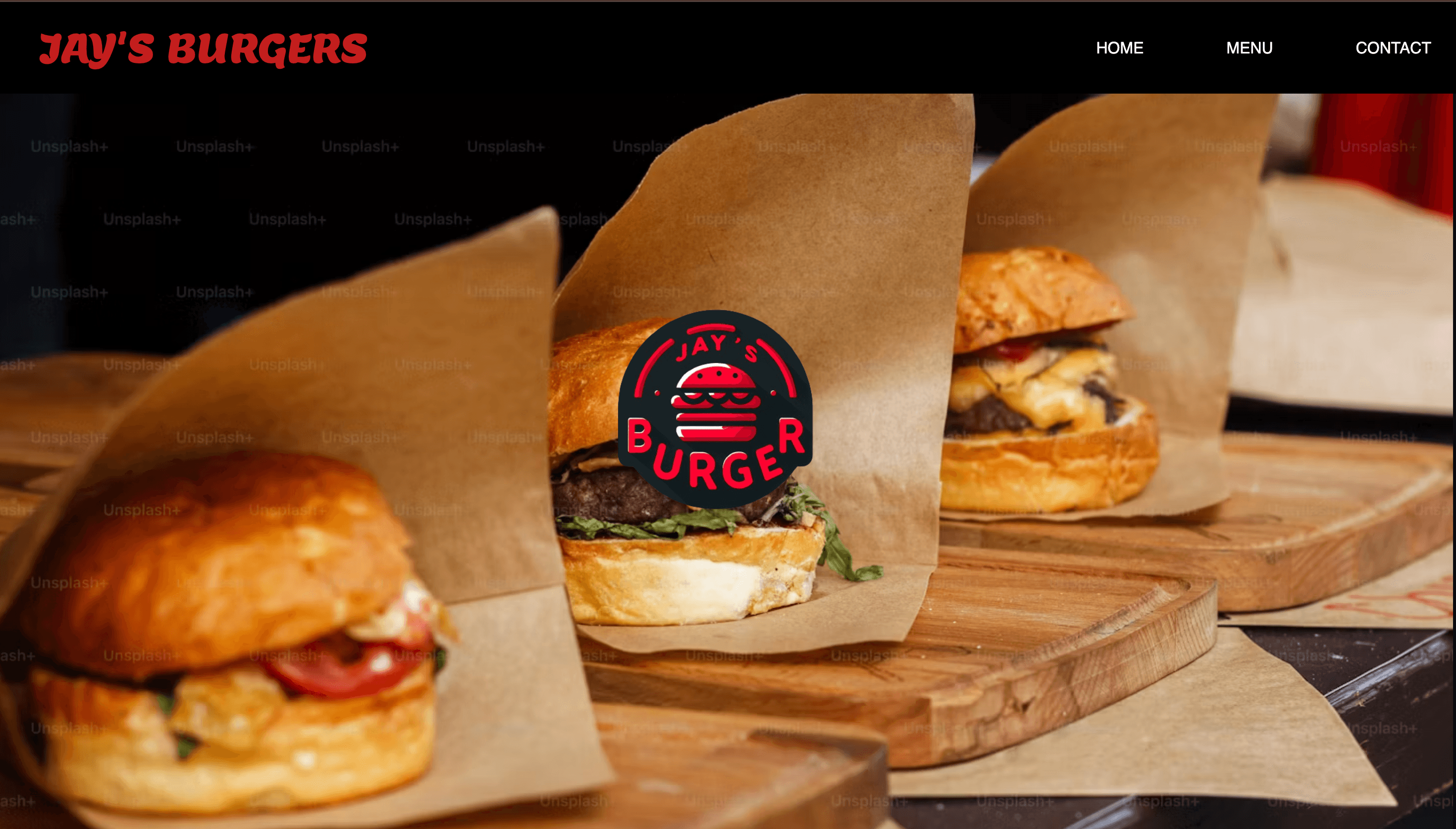 Jay's Burger interface showcasing AI and software engineering by Nifemi Bello